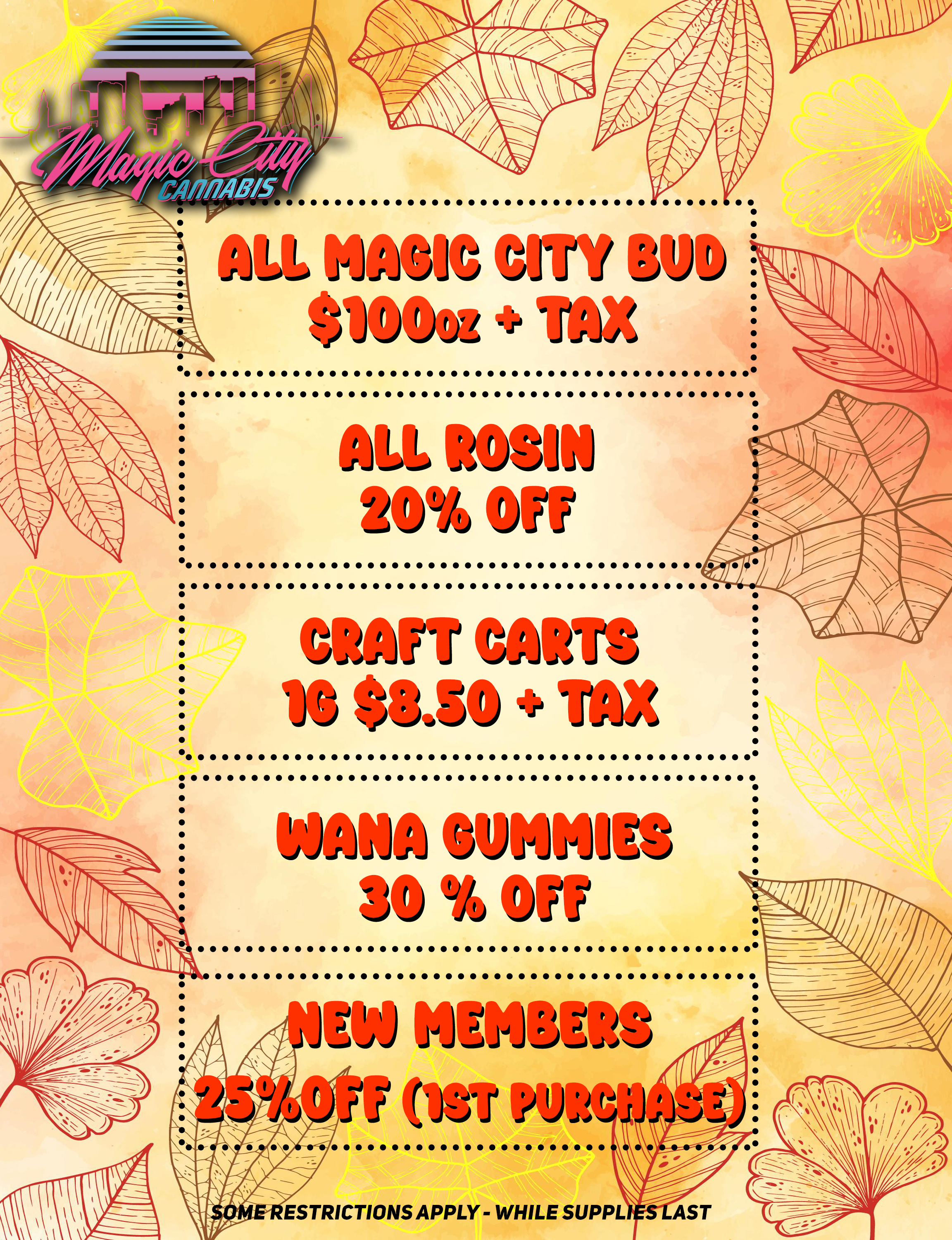 11 art f50Whjay. 7iNt .. . ALL 1101111 ail Oliar 30111 41416 TAX 17ANA 3 pigriora 111 .110 ESTRICTIONS APPLY - WHILE SUPPL / 