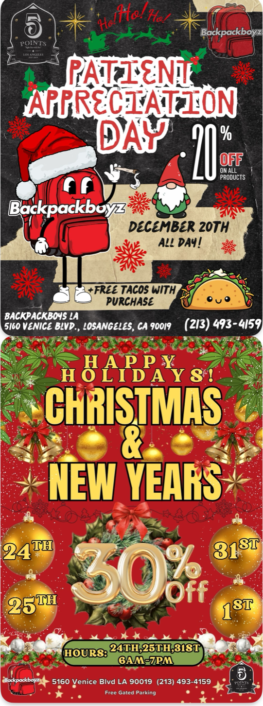 BACKPACK8095 A 5160 V MICE. BLVD. OSANCEIES CA 90019 213 493-4159 / 