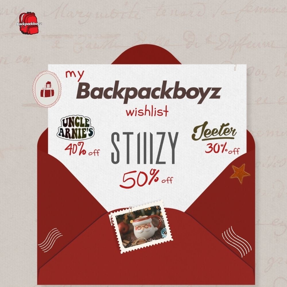 Y Backpackboyz wishlis dedp-A in off 31-111Z1 30toff 5oxoff /  Christmas Day Deals  12/25 ONLY! Merry Christmas from BACKPACKBOYZ SAN BERNARDINO! Celebrate Christmas Day (12/25) with unbeatable deals: 12/25 DEALS: STIIIZY  50% OFF Uncle Arnie's  40% OFF Jeeter  30% OFF Originals  B1G1 Remz  50% OFF CIZI  B1G1 WCT  B1G1 Nameless  50% OFF Jack Herer  40% OFF Munchies  B1G1 CAM  B1G1 Microbar  B1G1 SunSmoke  B1G1 One day only  12/25!
