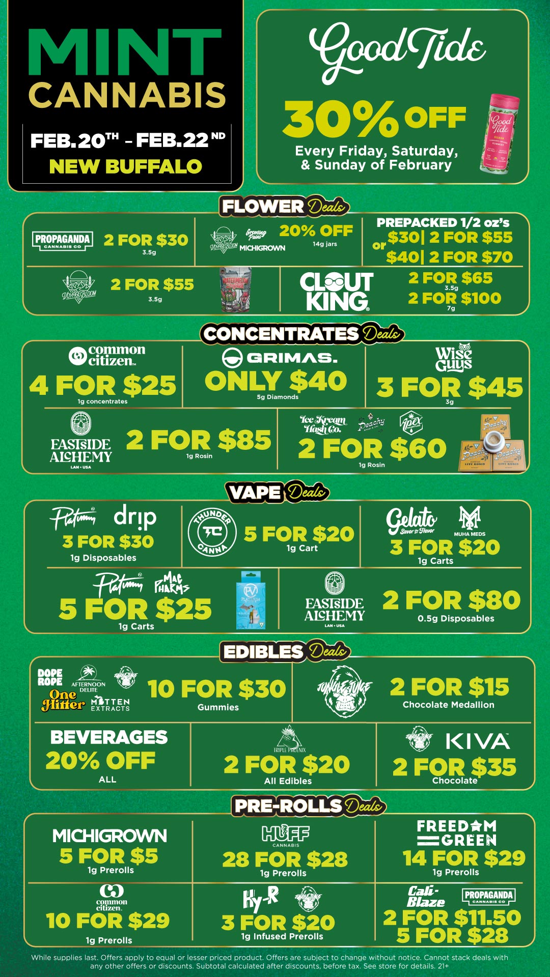  / Click the link to find more deals at your nearest Mint. https://mintdeals.com/location/new-buffalo-mi/deals