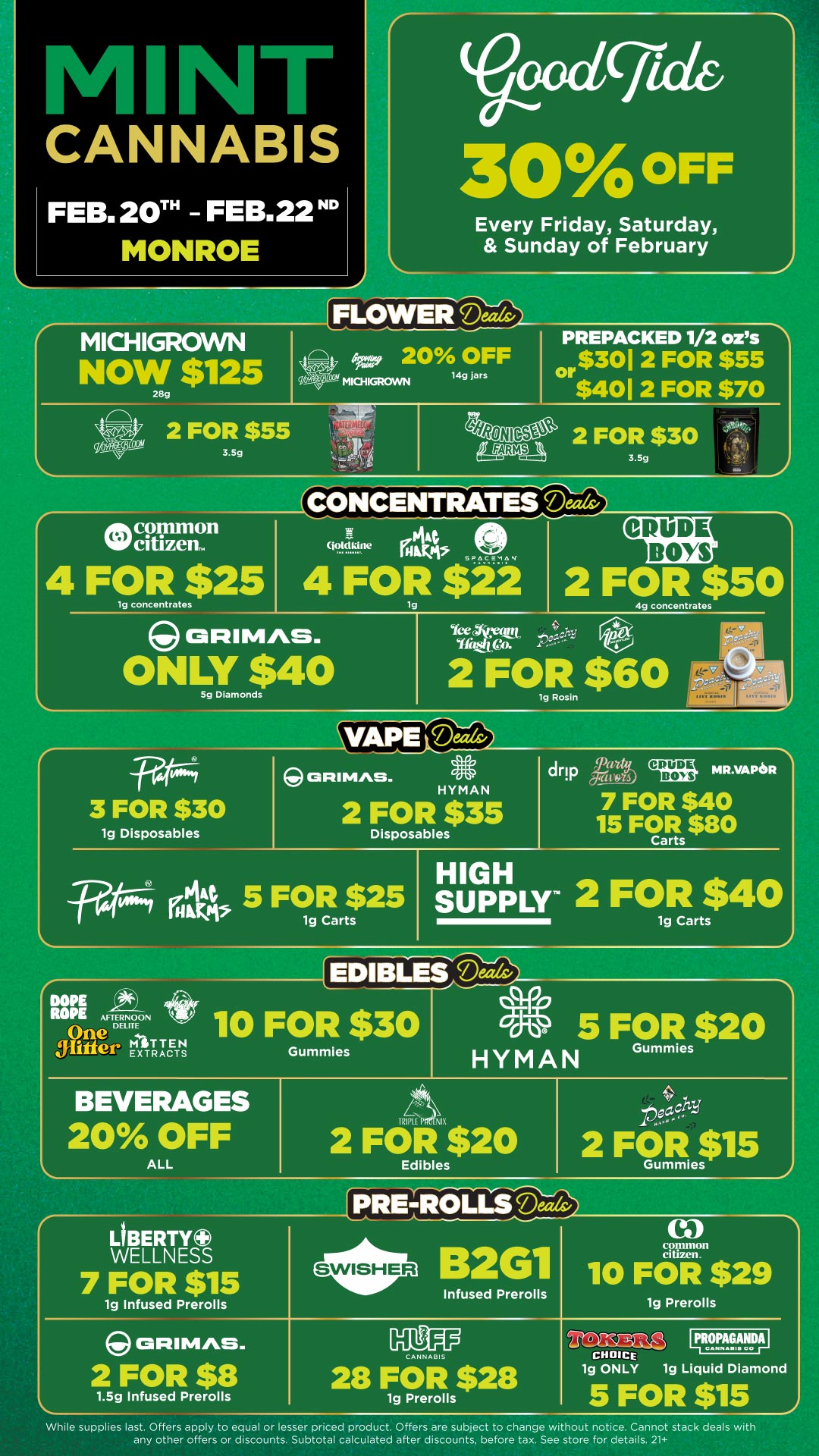  / Click the link to find more deals at your nearest Mint. https://mintdeals.com/location/monroe-mi/deals