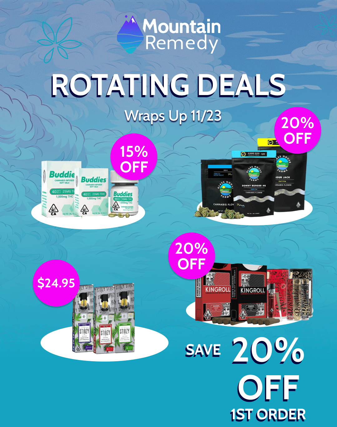 Wraps Up 11/23 $24.95 SAVE 20 OFF 1ST ORDER / 