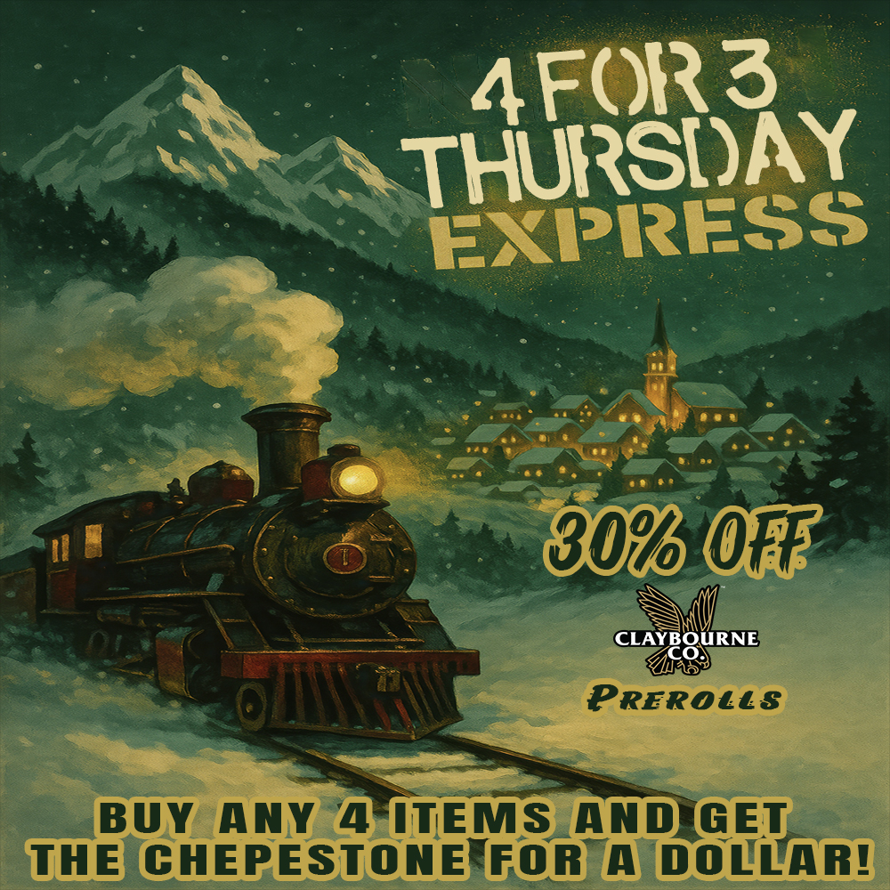 PREROILS BUY ANY 4 ITEMS AND GETi THE CHEPESTONEfFOR/ADOITLAR.T. / 4 FOR 3 THURSDAY! Buy 3 get 4th for ONLY $130% OFF all CLAYBOURNE prerolls!(Must mention promo for discount)The Medicine Woman Dispensary 9058 Rose st Bellflower ca 855-TMW-MEDS 