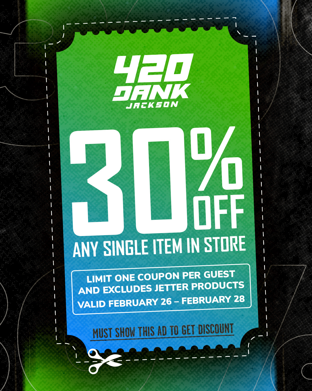  / Come Visit Our Newly Remodeled Showroom!Peninsula Garden Vendor Day Is February 28th From 12pm to 2pmShop Online www.jackson420dank.comIf Ur Not Receiving Our Text Blasts Plz Check Ur Spam Folder!