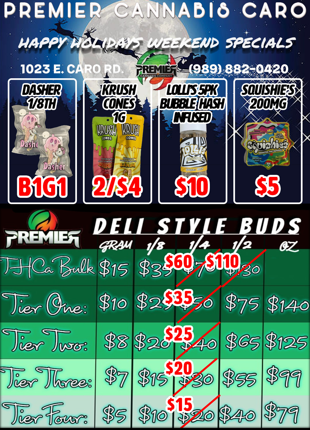 PREMIE NAPPY Abl6 CARO NP SPECIALS --49891$4.4t 24 DELI STYLE BUDS 4FRENER $15-4 -1-$64 14 1 2 Z $ 1 0 O e aD aD 49050 14475 $4100 / 