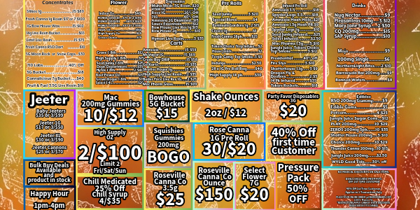 ConrtnUoits Shake Ounces PErn arai Jae naTty--cnEW Bulk Bran ats product m stock Happy Hour AVM e FrUSit/Sua Pressure Pack / Crave Monroe!Place your online order @ Cravecannabis.comShake Ounces: 2/$13