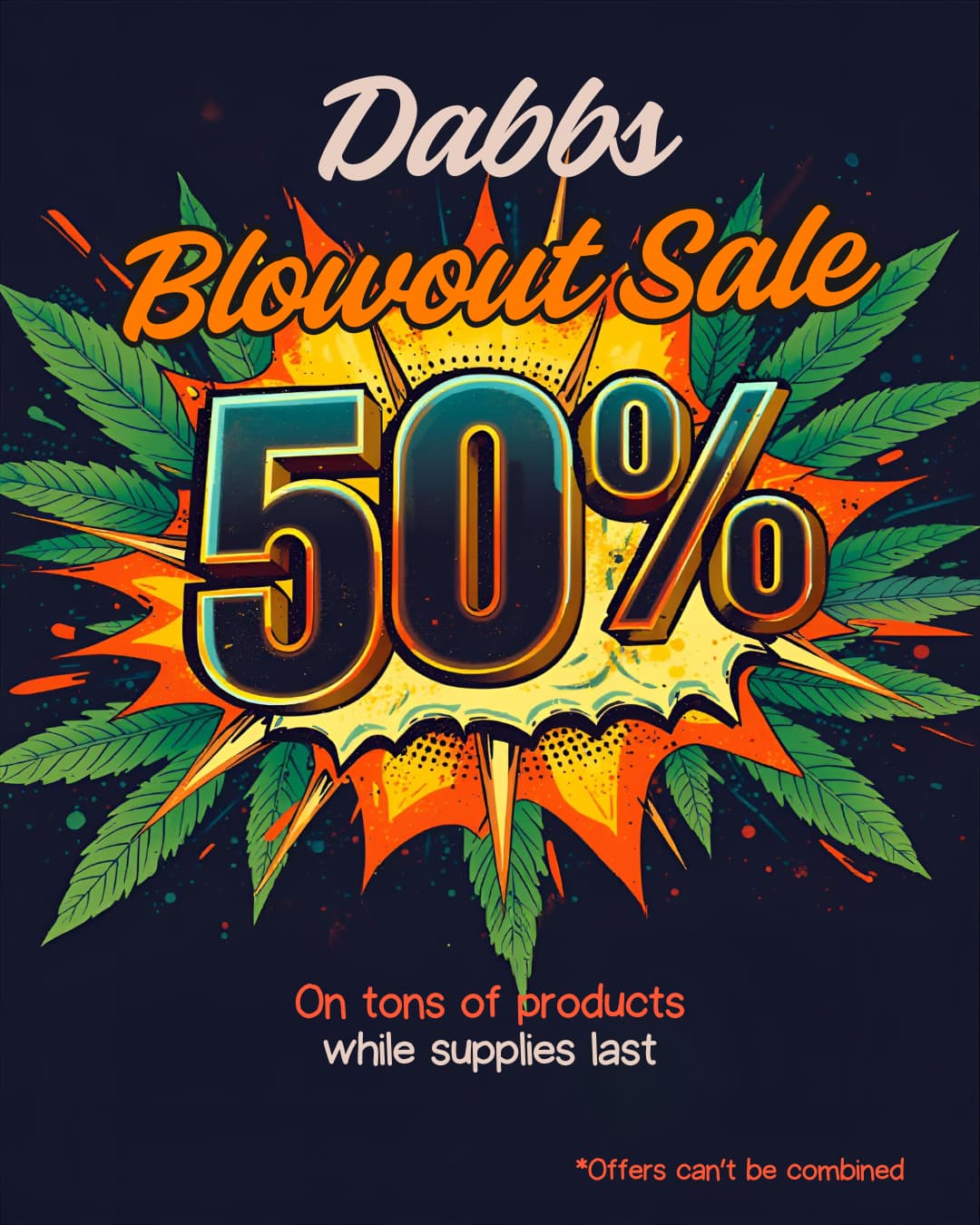 On tons of roducts while supplies last / Huge deals all week long at Dabbs!https://dabbsdispensary.com/