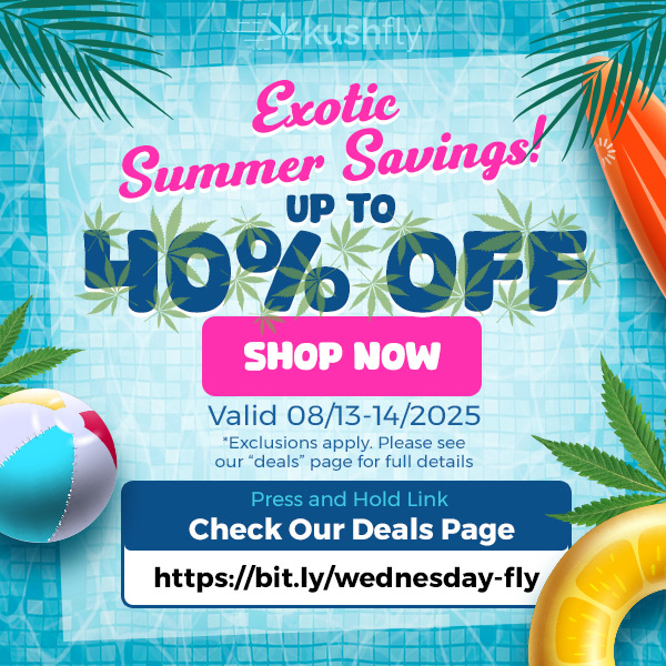 H41H-414Act-1 geotie aflutter gav UP To Valid 08/13-14/2025 Exclusions apply. Please see our deals page for full details Press and Hold Link Check Our Deals Page / Exotic Summer Savings! Up to 40% OFF! Shop now at https://bit.ly/wednesday-fly