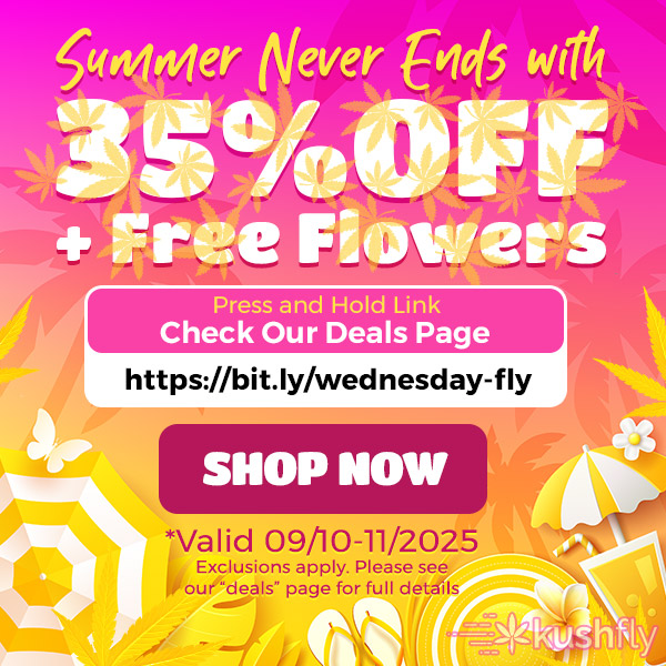 Press and Hold Link Check Our Deals Page haps//bitlyMednesday-fly SHOP NOW Valid 09/10-11/2025 Exclusions apply. Please see our deals page for full details / Summer Never Ends with 35% OFF + Free Flowers Shop now at https://bit.ly/wednesday-fly